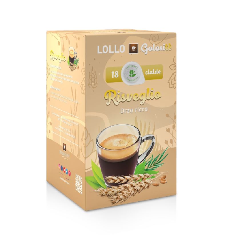 Cialde ESE Lollo Caffe Golositè Risveglio - Espresso D'Orzo 18pz