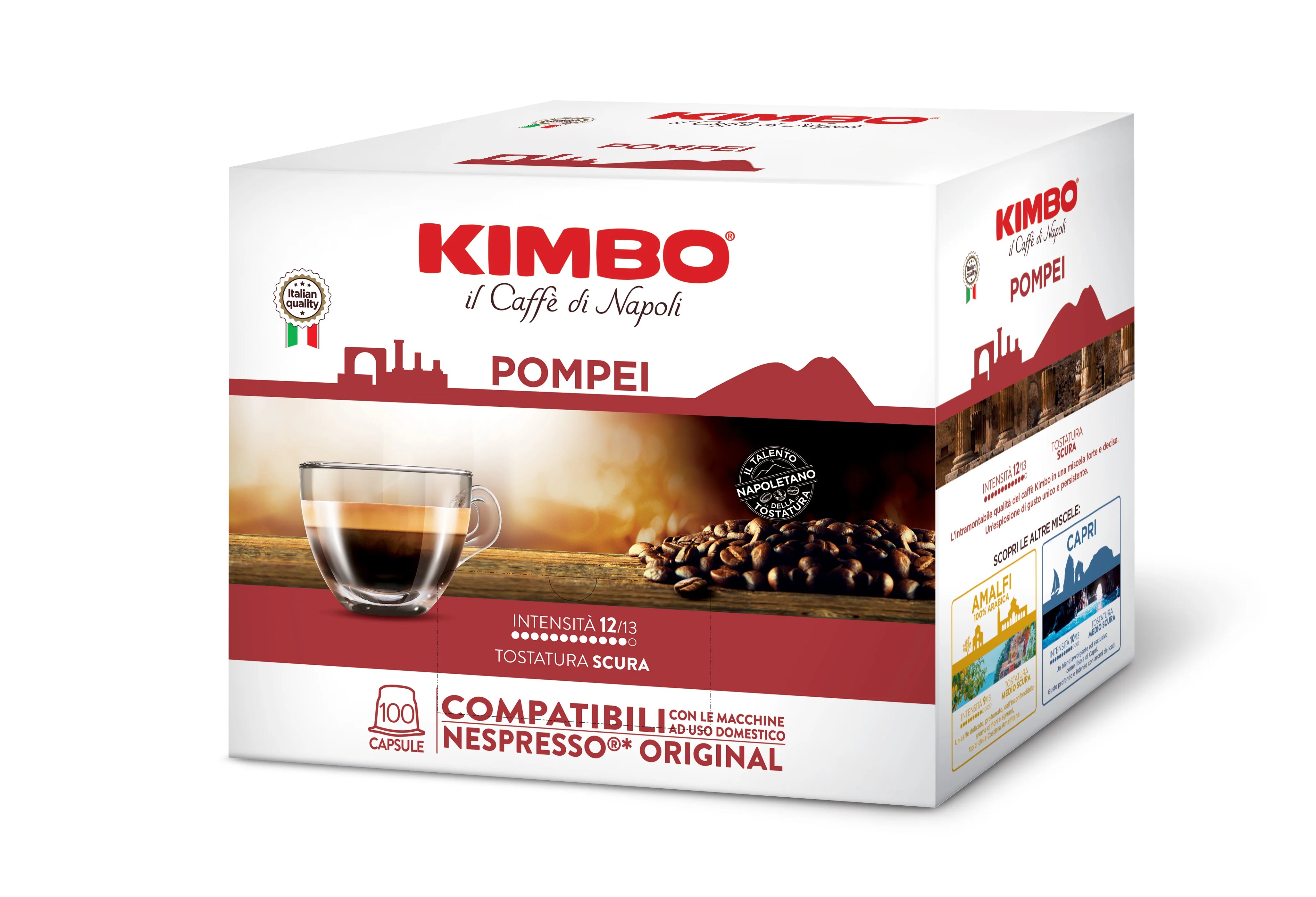 Kimbo Capsule Compatibili Nespresso®* Original - Le Meraviglie del Gusto Pompei 100PZ