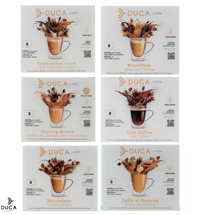 Duca kit degustazione di Solubili misti 48 Capsule compatibili Dolce Gusto®