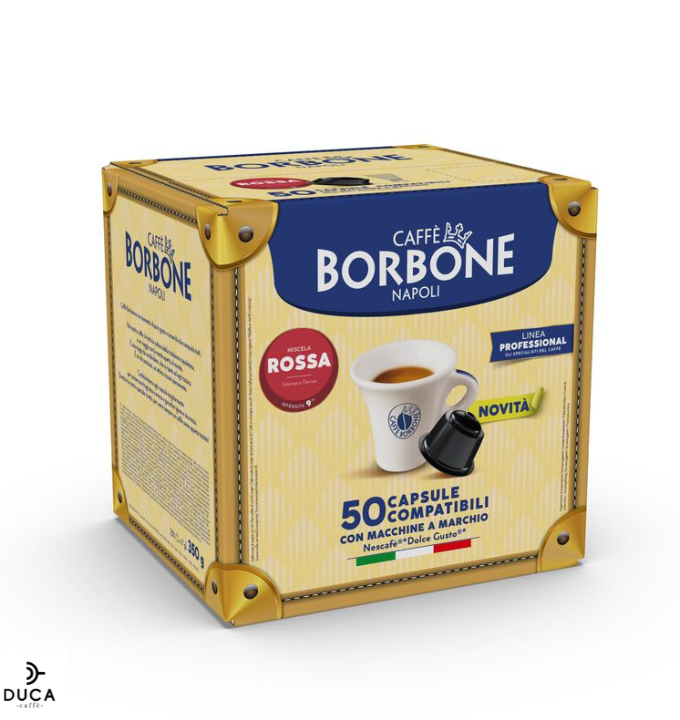 50 Capsule compatibili Dolce Gusto ® Caffè Borbone miscela ROSSA