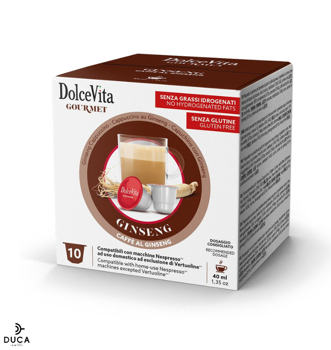 Scatola Dolce Vita compatibili Nespresso® GINSENG DOLCE 10pz.