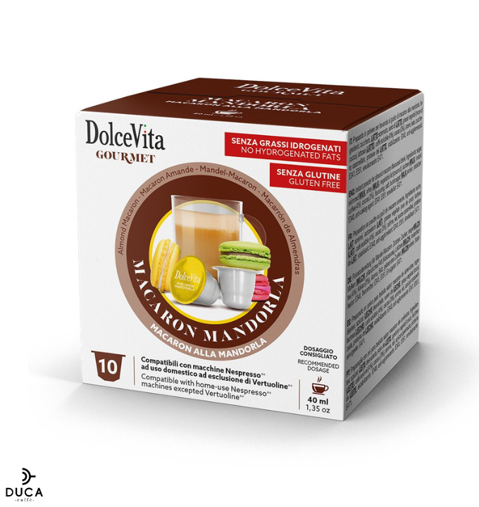 Scatola Dolce Vita compatibili Nespresso® MACARON ALLA MANDORLA 10pz.