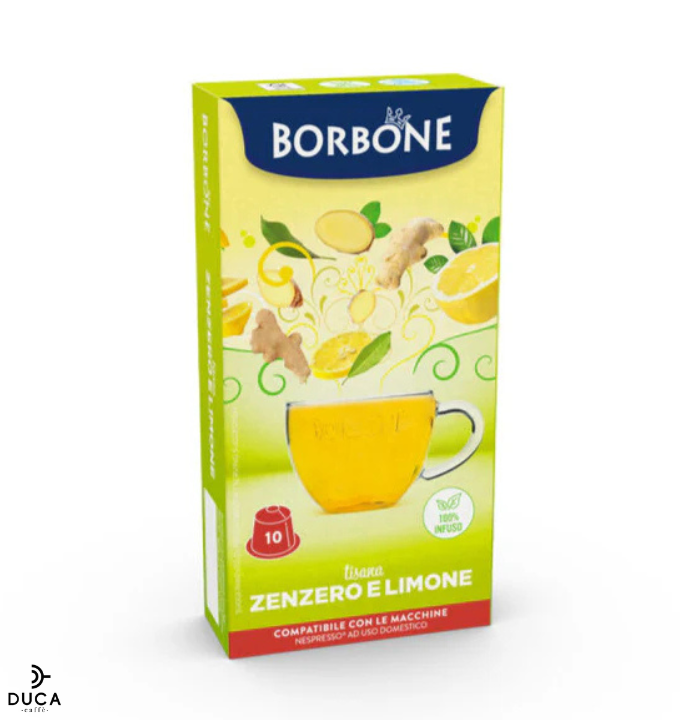 10 Capsule Borbone Per TISANA ZENZERO E LIMONE