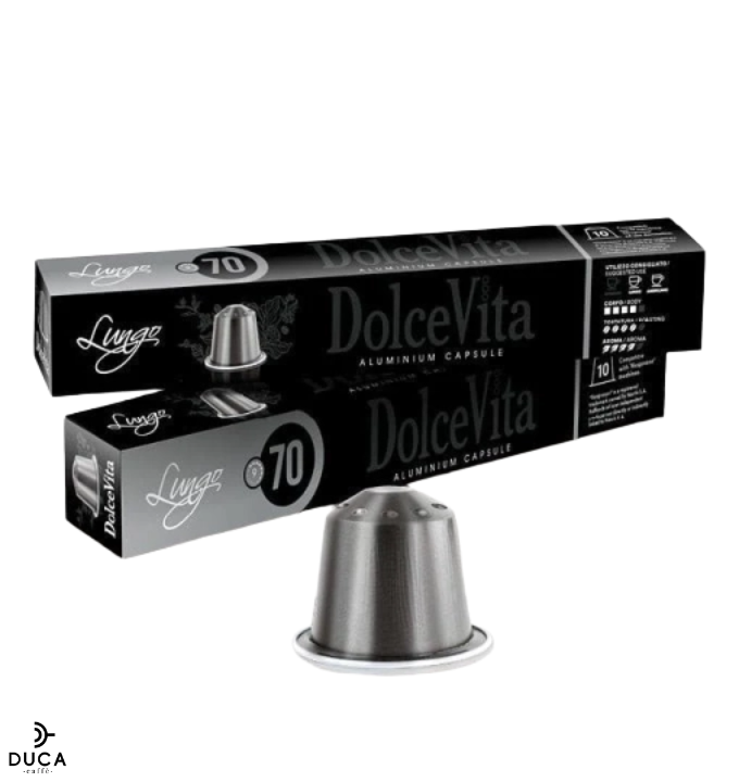 Scatola Dolce Vita compatibili Nespresso® Alluminio LUNGO 10pz.