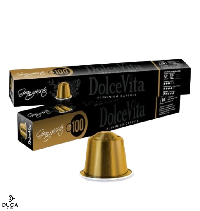 Scatola Dolce Vita compatibili Nespresso® Alluminio GRAN GUSTO 10pz.