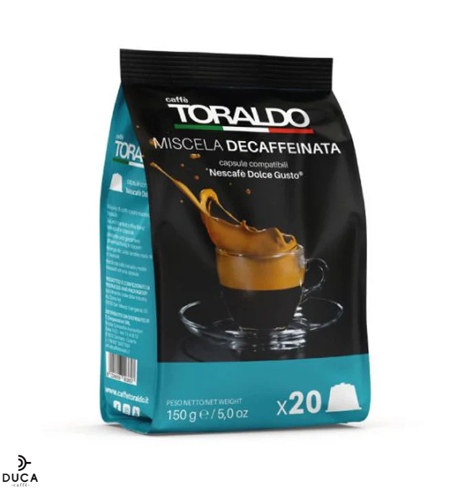Toraldo Capsule Compatibili Nescafè Dolce Gusto* 20 Pz. - Miscela Decaffeinato