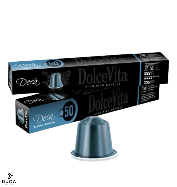 Scatola Dolce Vita compatibili Nespresso® Alluminio DECAFFEINATO 10pz.