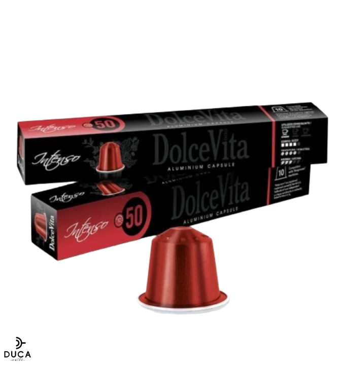 Scatola Dolce Vita compatibili Nespresso® Alluminio INTENSO 10pz.