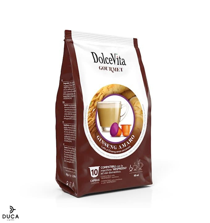 Scatola Dolce Vita compatibili Nespresso® GINSENG AMARO 10pz.