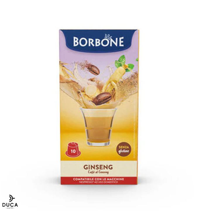 10 Capsule compatibili Nespresso®* Caffè Al Ginseng E Latte Per Bevanda Solubile - Caffè Borbone