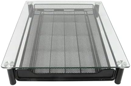 Supporto Macchina del Caffè in Vetro con Cassetto Porta Cialde in Metallo 60 Capsule