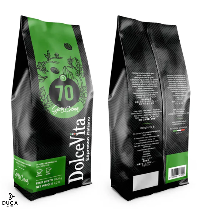 Sacchetto caffè in grani 1kg miscela GRAN CREMA