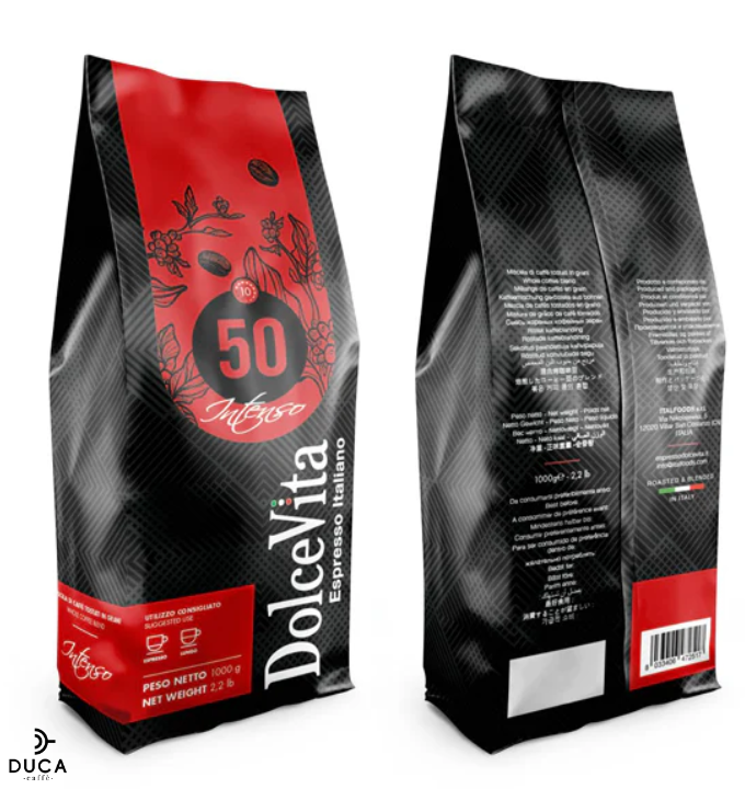 Sacchetto caffè in grani 1kg miscela INTENSO