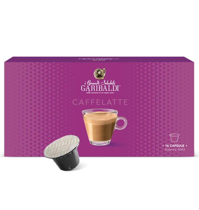 Gran caffè Garibaldi CAFFE LATTE (16 Caps) Compatibili Delizio®.