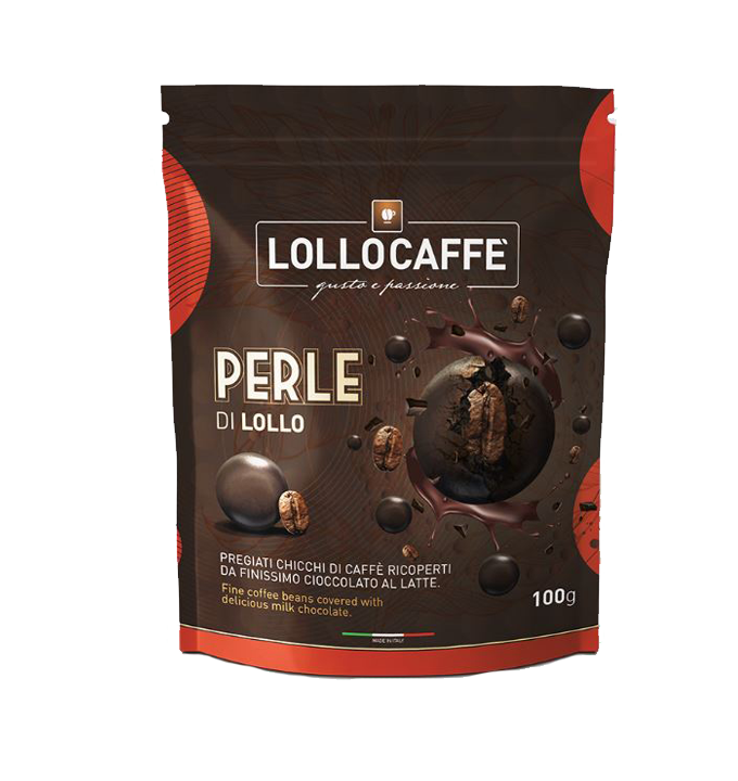 Perle di Lollo 100g Chicchi di pregiato Lollocaffè ricoperti di finissimo cioccolato