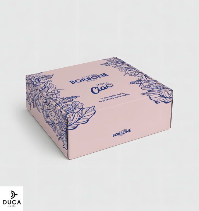 Nuova Moka Ciao confezione regalo - 30 cialde e 4 bicchierini di vetro in omaggio