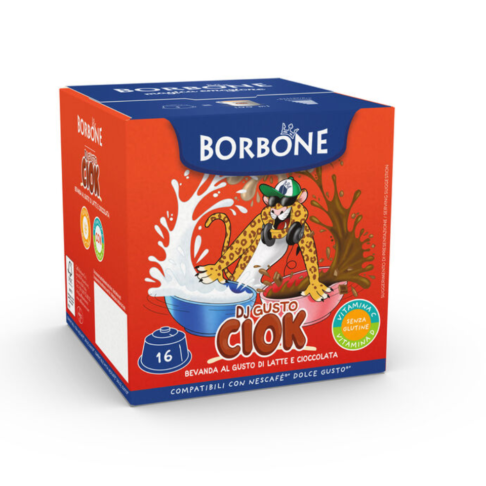 16 Capsule Borbone “DJ GUSTO CIOCK” - Latte e Cioccolato
