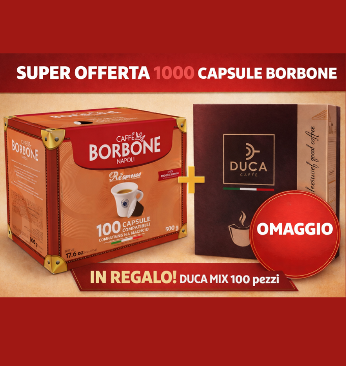 1000 Capsule Borbone Compatibili con macchine ad uso domestico Nespresso®* Miscela BLU