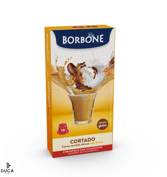 10 Capsule Borbone Per Bevanda Solubile CORTADO Al Gusto di Espresso Macchiato