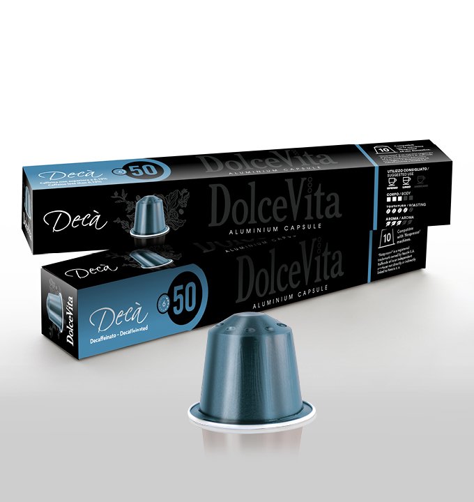 Scatola Dolce Vita Nespresso®* Alluminio DECAFFEINATO 200pz..