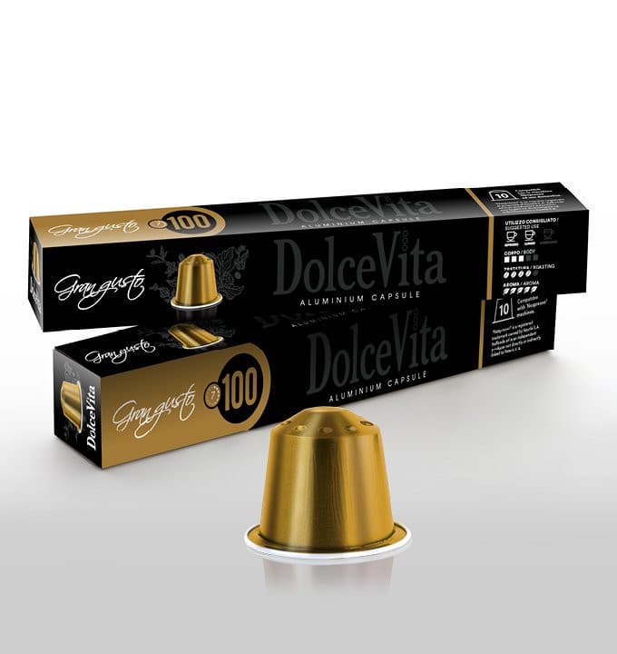 Scatola Dolce Vita Nespresso®* Alluminio GRAN GUSTO 200pz..
