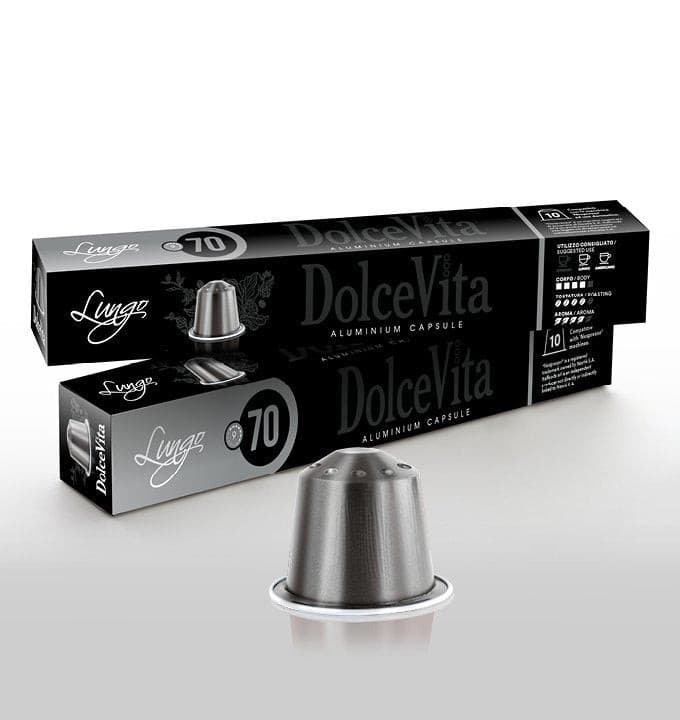 Scatola Dolce Vita Nespresso®* Alluminio LUNGO 200pz..