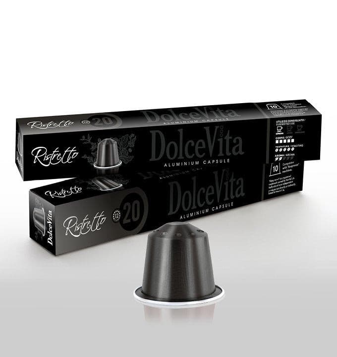 Scatola Dolce Vita Nespresso®* Alluminio RISTRETTO 200pz..