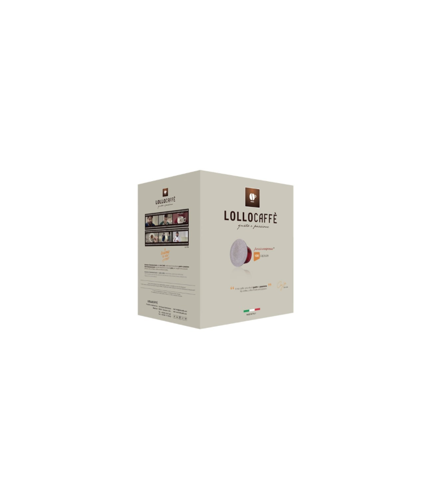 Lollo Caffè Miscela Nero capsule compatibili Nespresso * (100 Capsule).